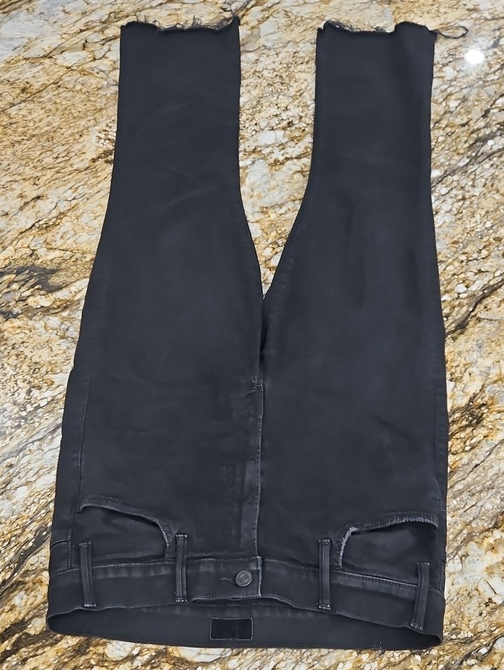 MOTHER Women's Black Raw Hem Jeans. Size 29 Inseam 27" Rise 11.5"